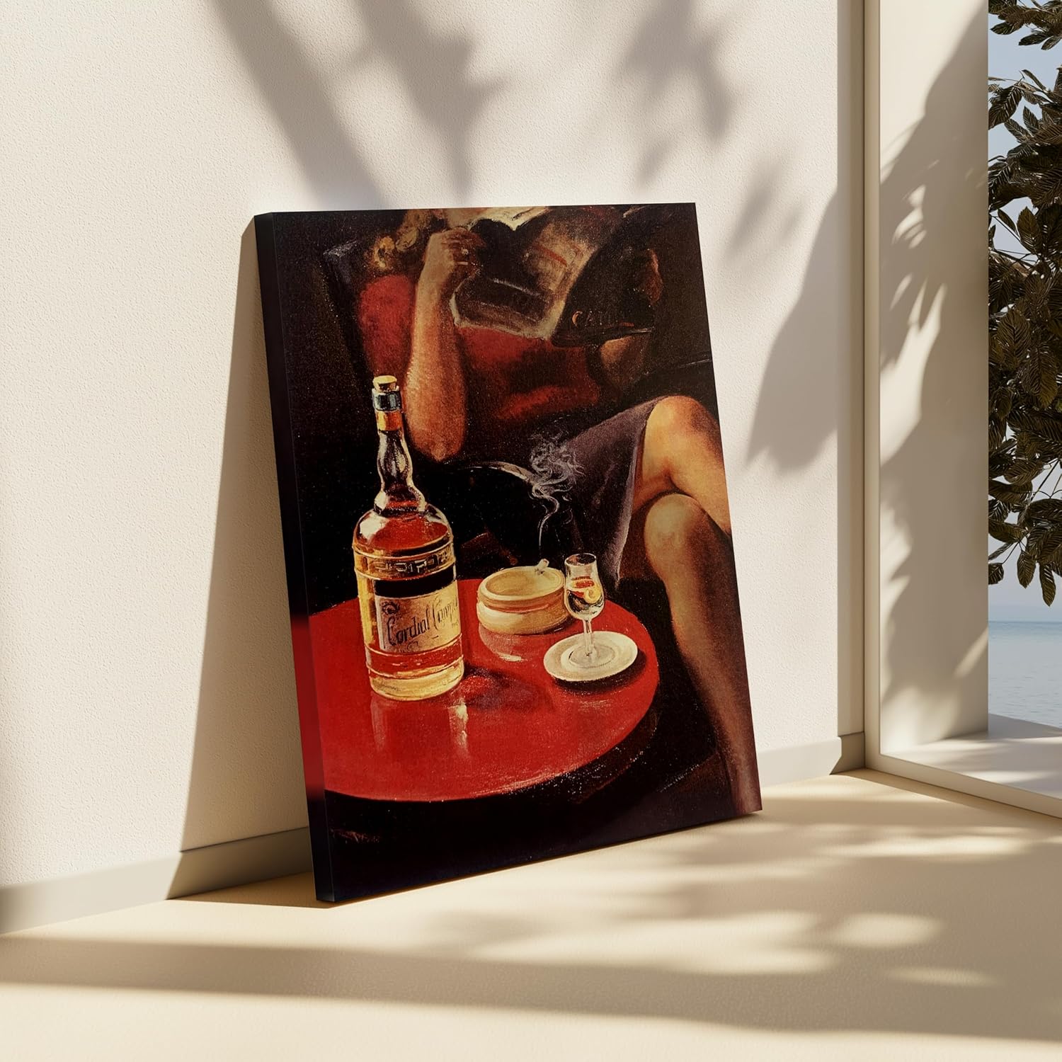 Poster Master Canvas - Retro Italian Liquor Print - Chic Gift for Men, Women, Bartender - Perfect Decor for Bar, Man Cave, Kitchen, Restaurant - 8x10 STRETCHED Canvas