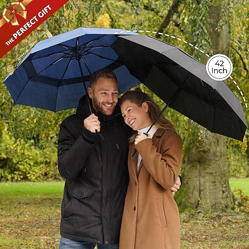 Miniatura 5 de TUMELLA Paraguas de viaje resistente al viento más fuerte (compacto, superior y hermoso), pequeño, fuerte pero ligero, portátil y plegable