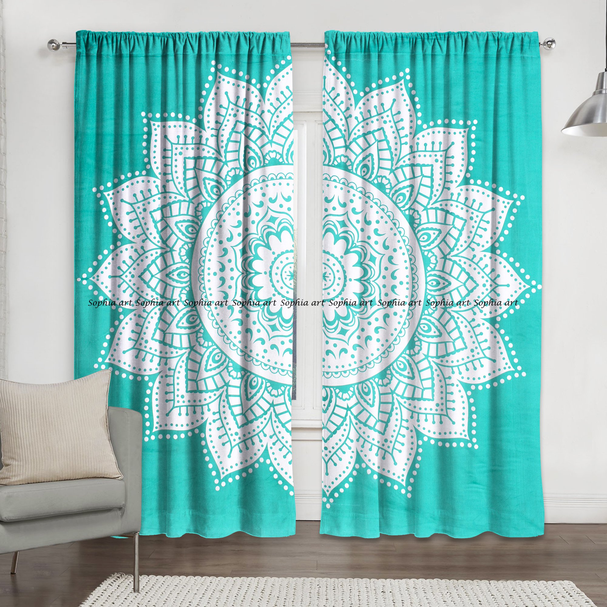 My Craft Palace Orange Indian Hand Stitched Kantha Blanket Queen Size Cotton Quilt Unique Crown Design Bedspread