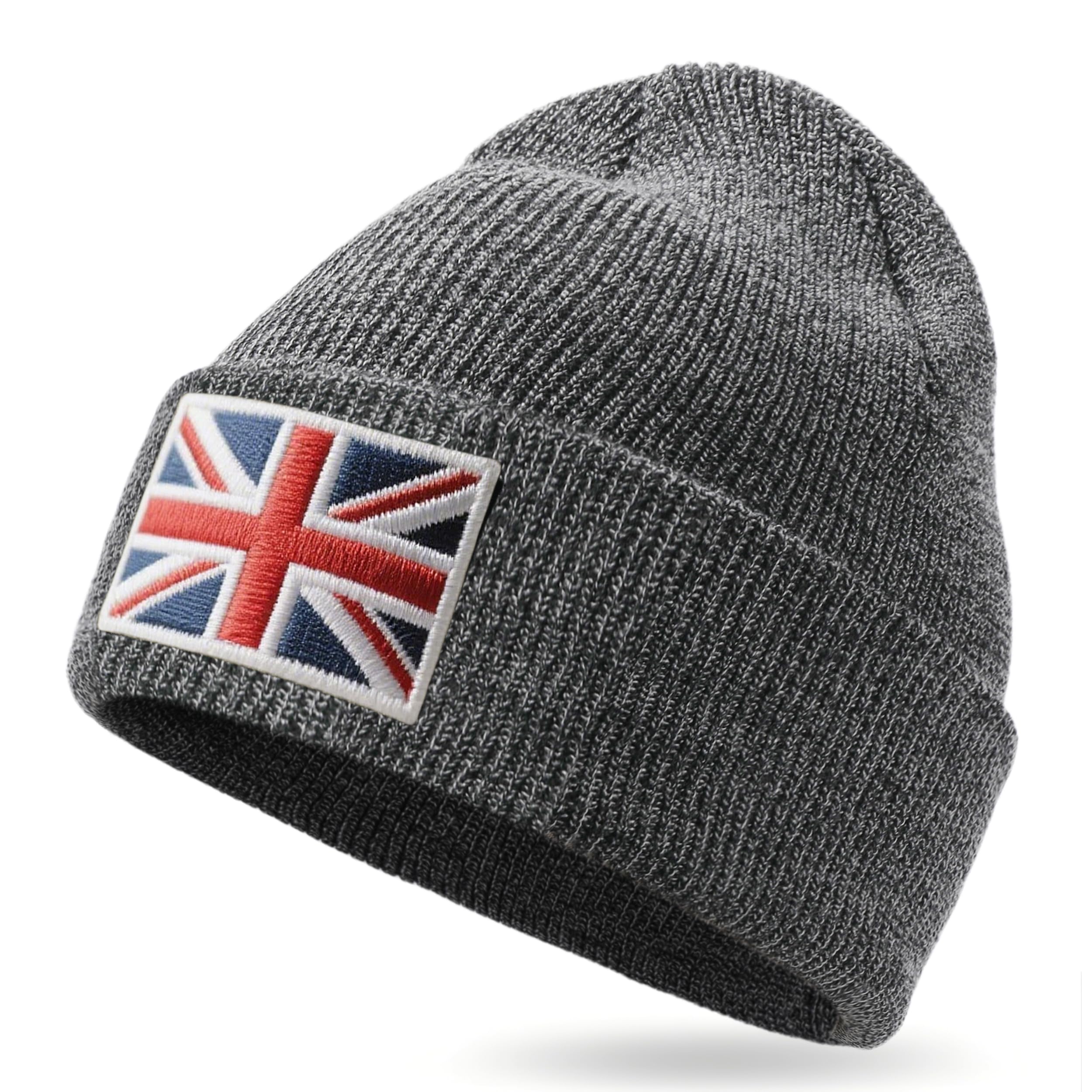 Bonnet chaud en tricot isolant Outdoor Shaping brodé drapeau Union Jack - 6