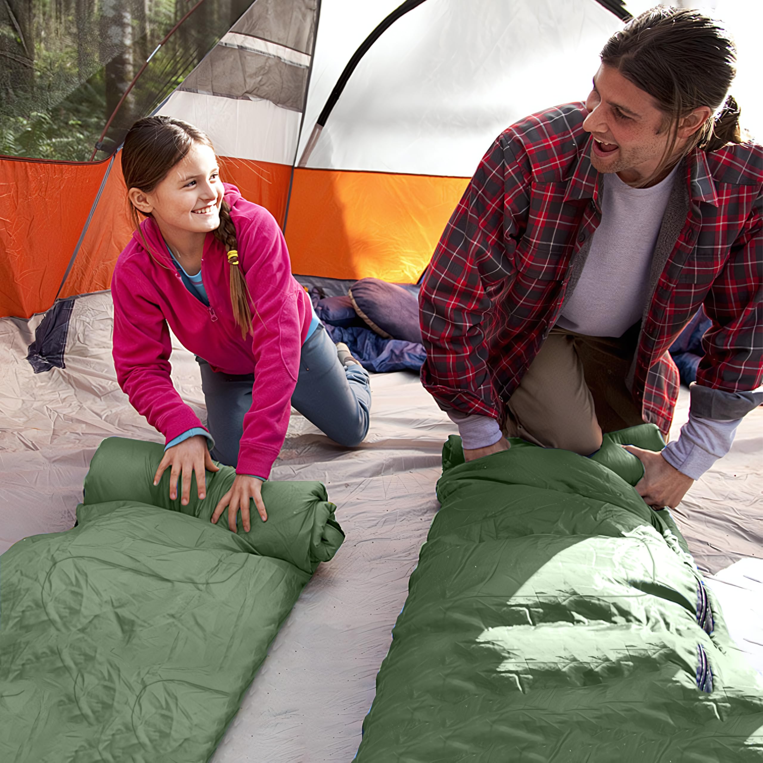Retoo Saco de Dormir al Aire Libre Camping para Adultos niños Sacos de Dormir Verano Invierno 3 4 Estaciones Saco de Dormir Ultraligero Dormir Viaje Impermeable 210 cm