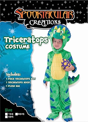 Miniatura 6 de Spooktacular Creations Triceratops Deluxe - Disfraz de dinosaurio para niños para Halloween, dinosaurio, vestido de fiesta, juego de rol y cosplay, M