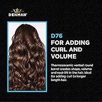 Vista 4 de Denman Thermo Ceramic Hourglass - Cepillo para rizar el cabello, alisar, rizos definidos, volumen y elevación de raíces, color gris