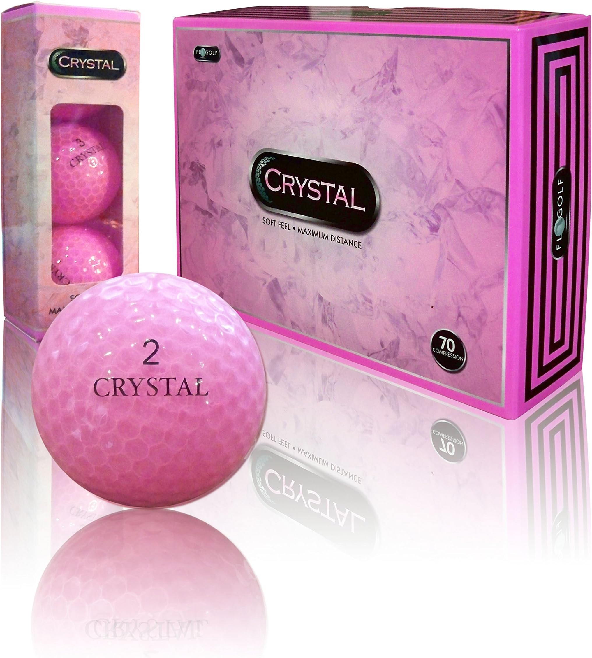 Crystal Golf Brand Golf Balls (Pink)