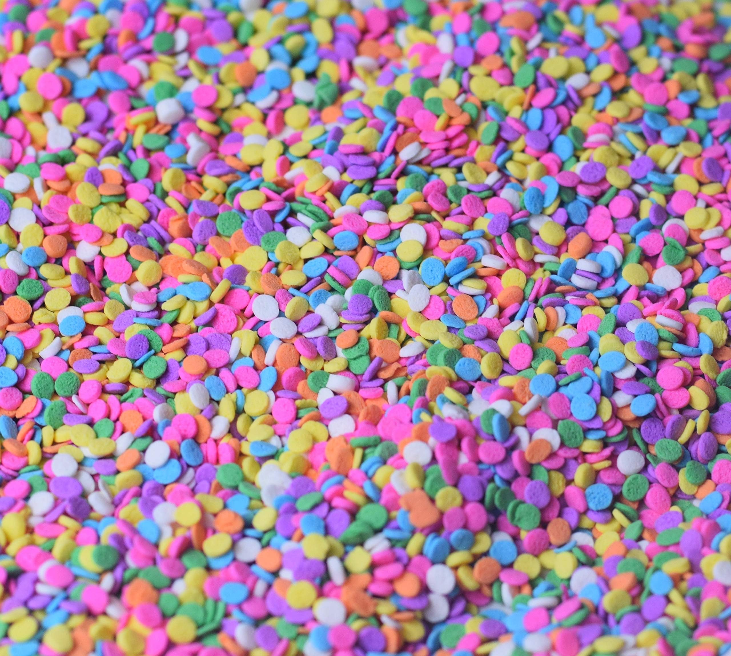 Rainbow Confetti Funfetti Vegan Gluten Free Edible Cake Cupcake Sprinkles Cake Decoration (500g Pouch)