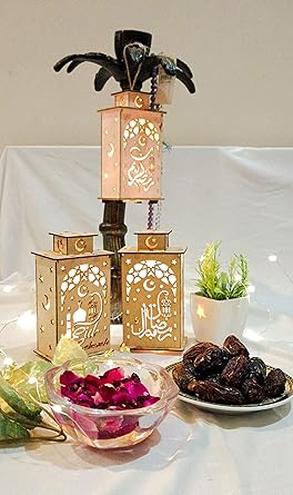 Vogatore Ramadan Mubarak Lamp for Home Decor, Ramadan Decorations and Ramadan Gift.