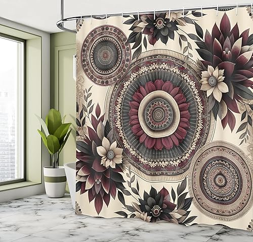 Miniatura 10 de Ambesonne Cortina de ducha de mármol, patrón de superficie de piedra de ónix con bandas, variedad de líneas diferentes, impresión de imagen, juego