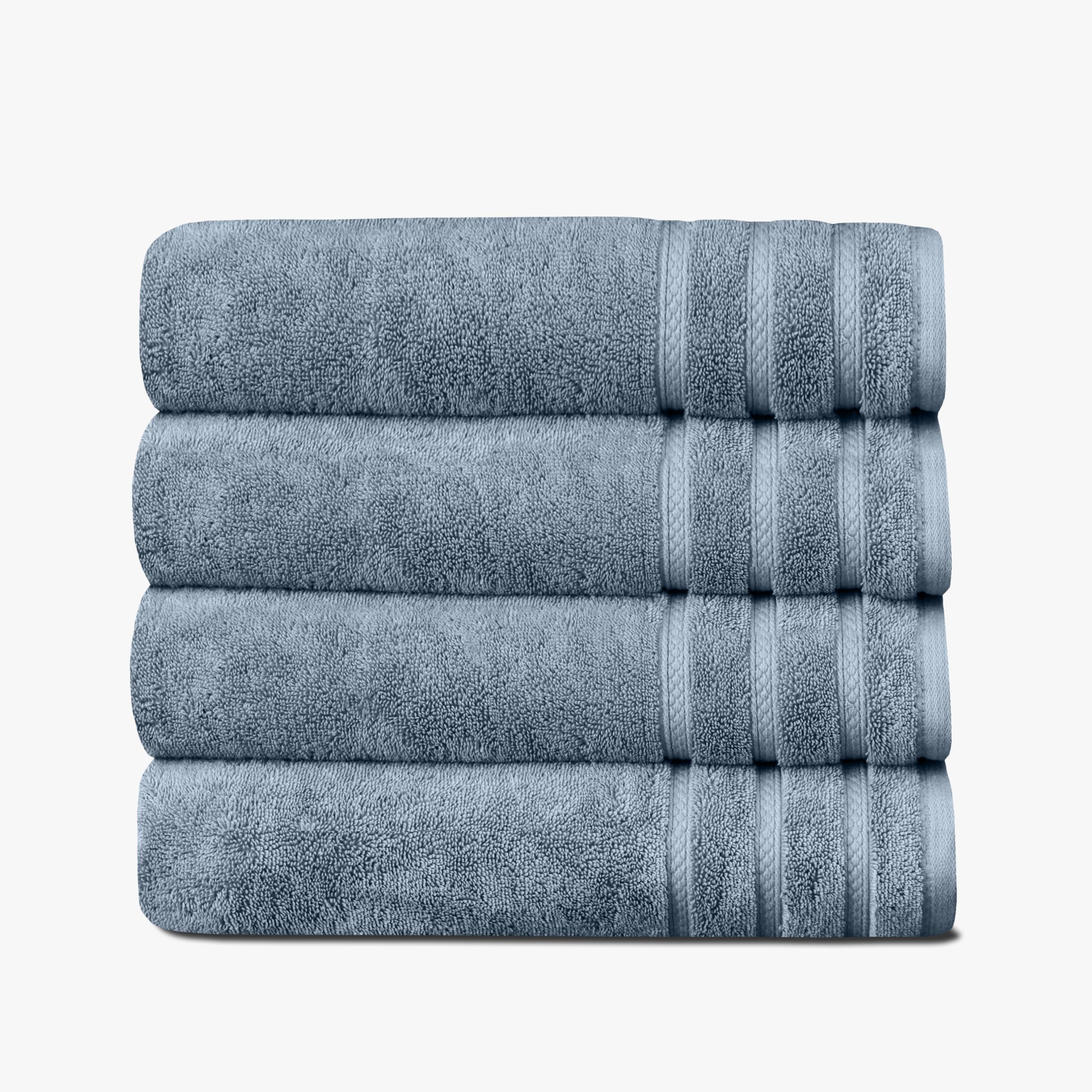 1888 Mills 625 GSM Premium 100% Cotton Bath Towels – Pack of 4 Luxury Bath Towel Set, Super Soft & Highly Absorbent – Quick-Dry Plush Texture for Bathroom, Spa & Gym Use