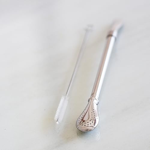 Miniatura 7 de Circle of Drink - Kit Energy Cup Yerba Mate - Doble Pared - Incluye Bombilla de Acero Inoxidable y Cepillo de Limpieza - 8oz, Capacidad 1.76 oz (TAN)