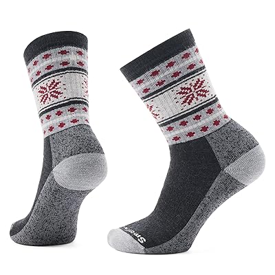Smartwool Everyday Snowflake Dream Crew Socks Knee High Socks Shoes Charcoal