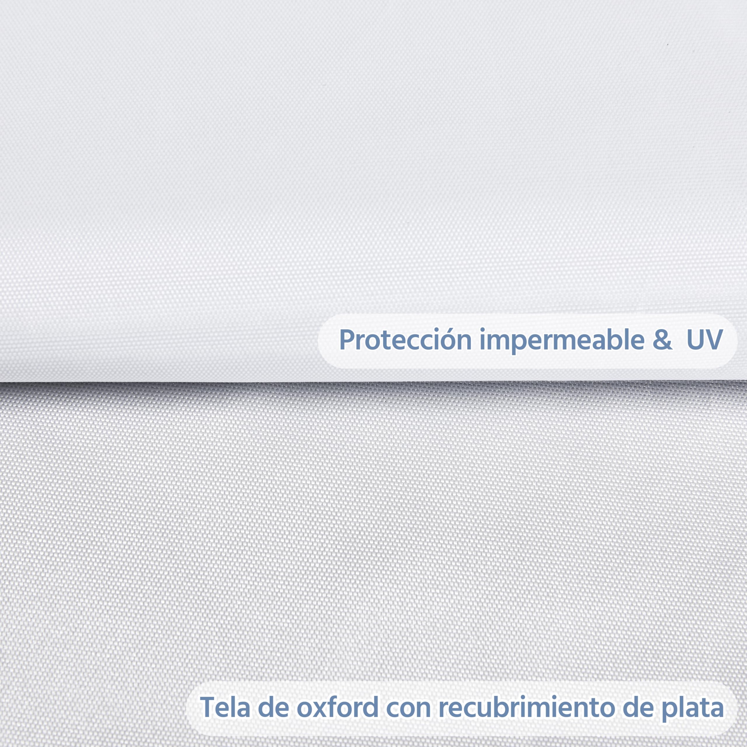Yaheetech Carpa Plegable 3x3m Cenador Plegable para Exterior Pérgola Cuadrada con Diseño Pop-Up Altura Ajustable para Camp Playa Jardín Terraza Blanco