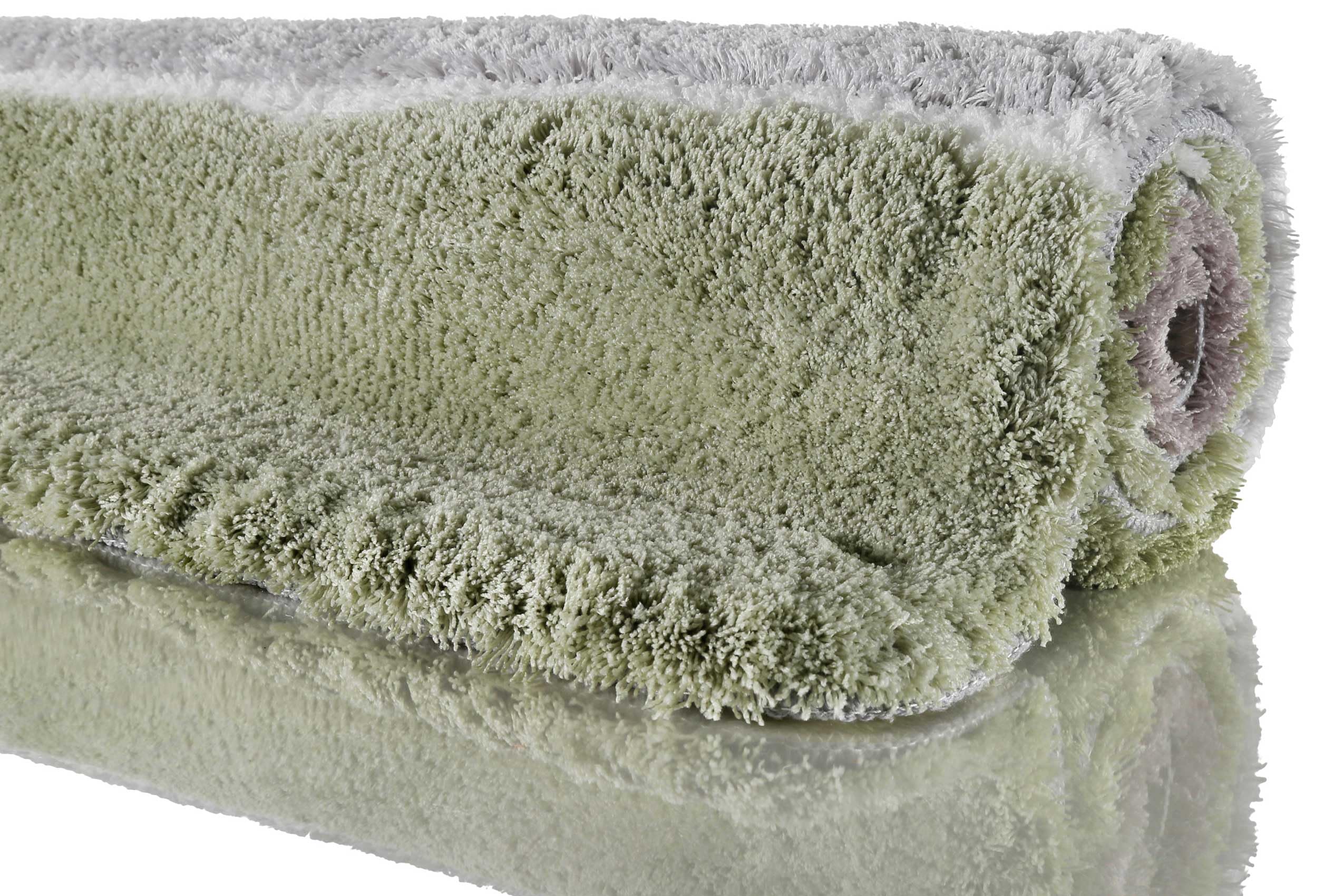 Homie Living Tapis de Bain, Tapis de Bain Moelleux Super Doux l Antidérapant et Lavable Rio Marina (70 x 120 cm, Vert Gris)