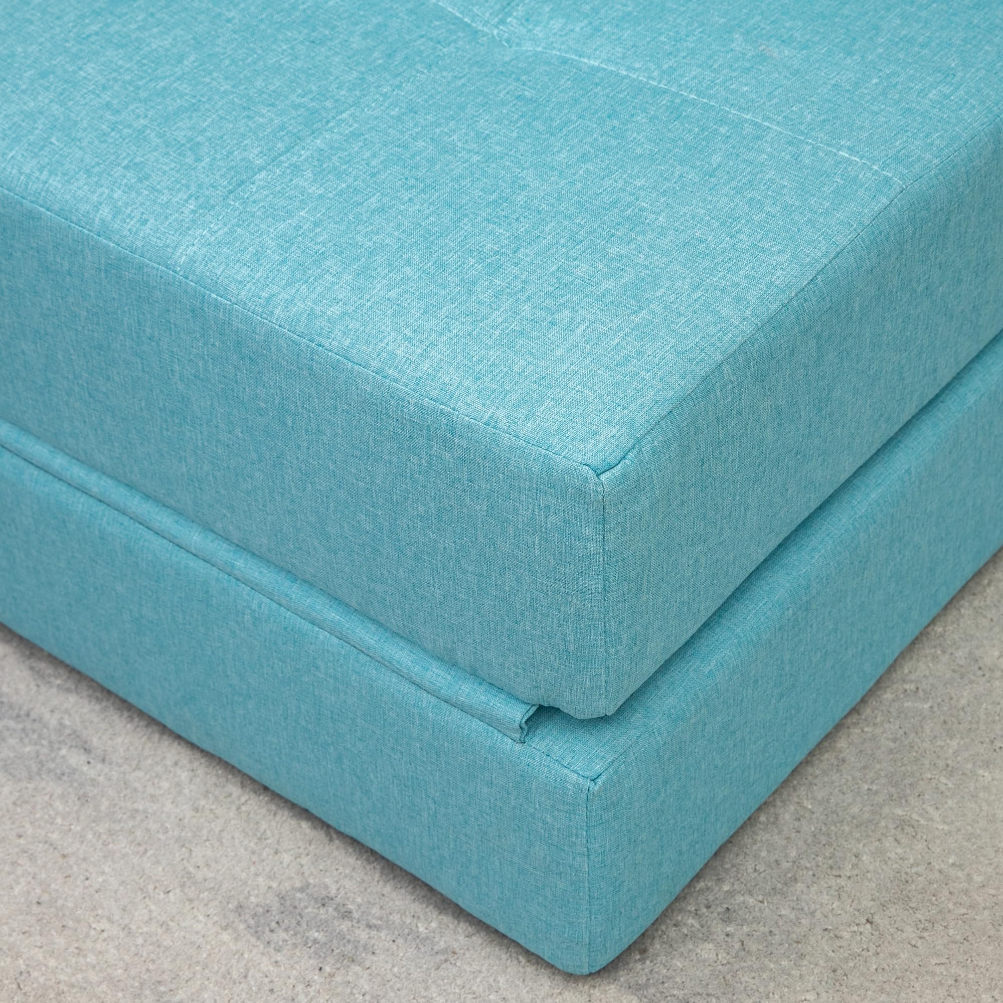HOMCOM Schlafsessel klappbar, Schlafsofa, 2-in-1 Klappsessel mit Bettfunktion, Relaxsessel mit Kissen, Gästebett für Wohnzimmer, Schlafzimmer, bis 120 kg Belastbar, Blau
