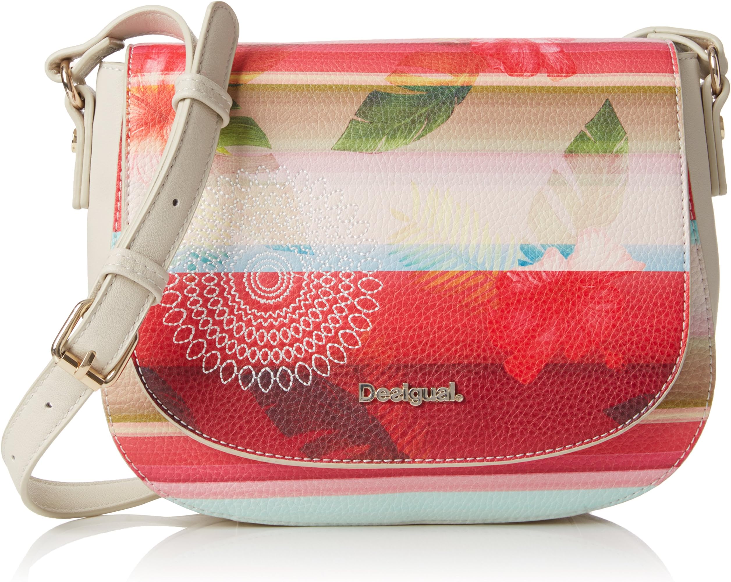 Desigual Borsa A Spalla Donna Alpha Loverty 3.0 - Modello 23WAXP17 - Poliestere Con Fantasia Floreale - 4