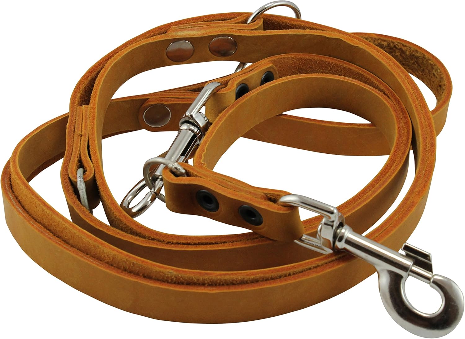 Orange 6 Way European Multifunctional Leather Dog...