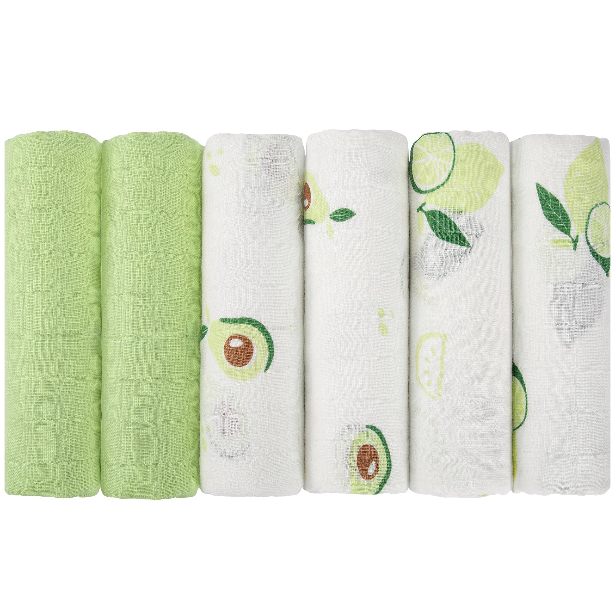 Maliton Muslin Cloths for Baby 6 Pack 70x70CM Large Cotton Burp Cloths, Soft & Breathable Baby Muslins Pack