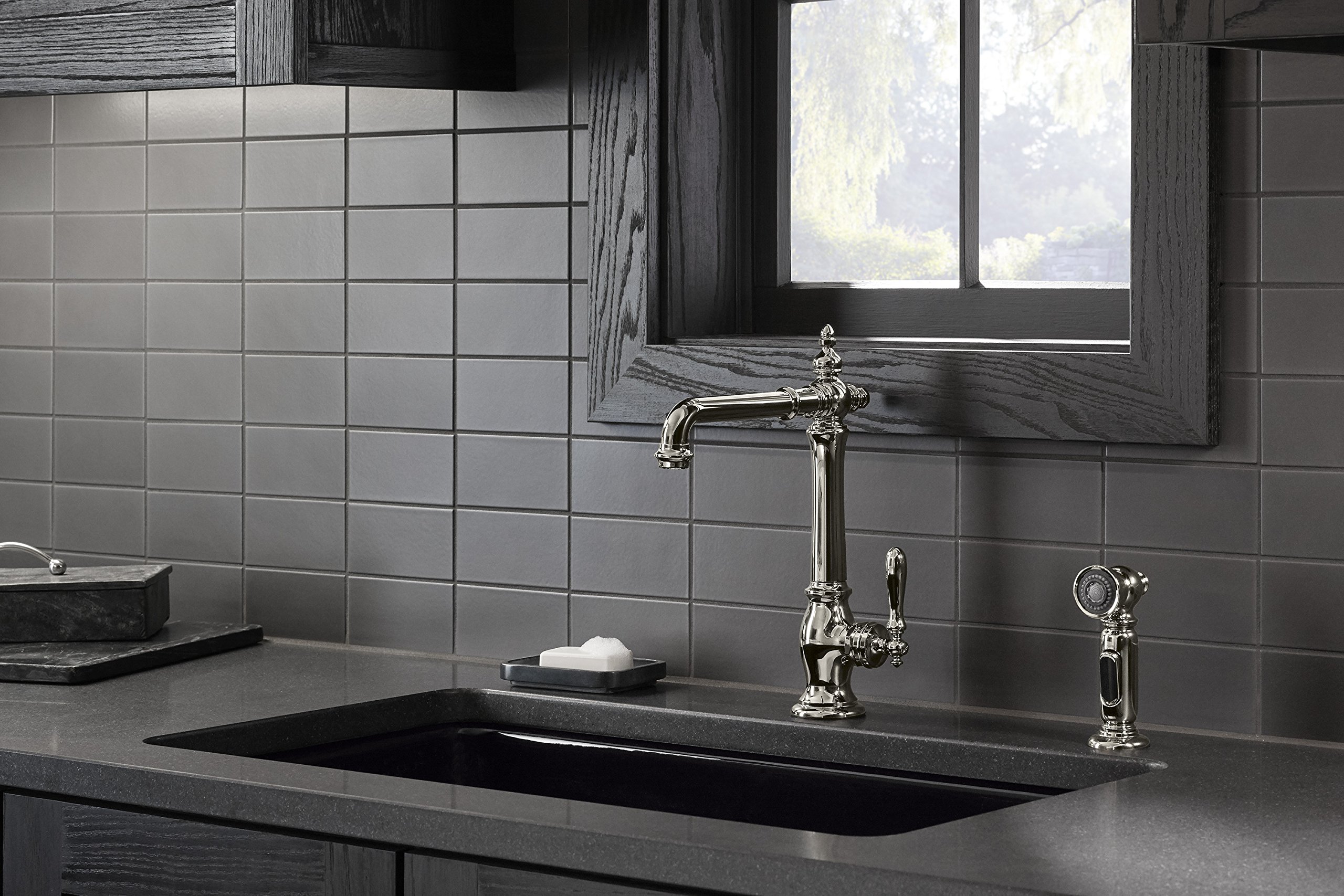 Amazon.co.jp: Kohlerアーティファクトsingle-holeキッチンシンク蛇口