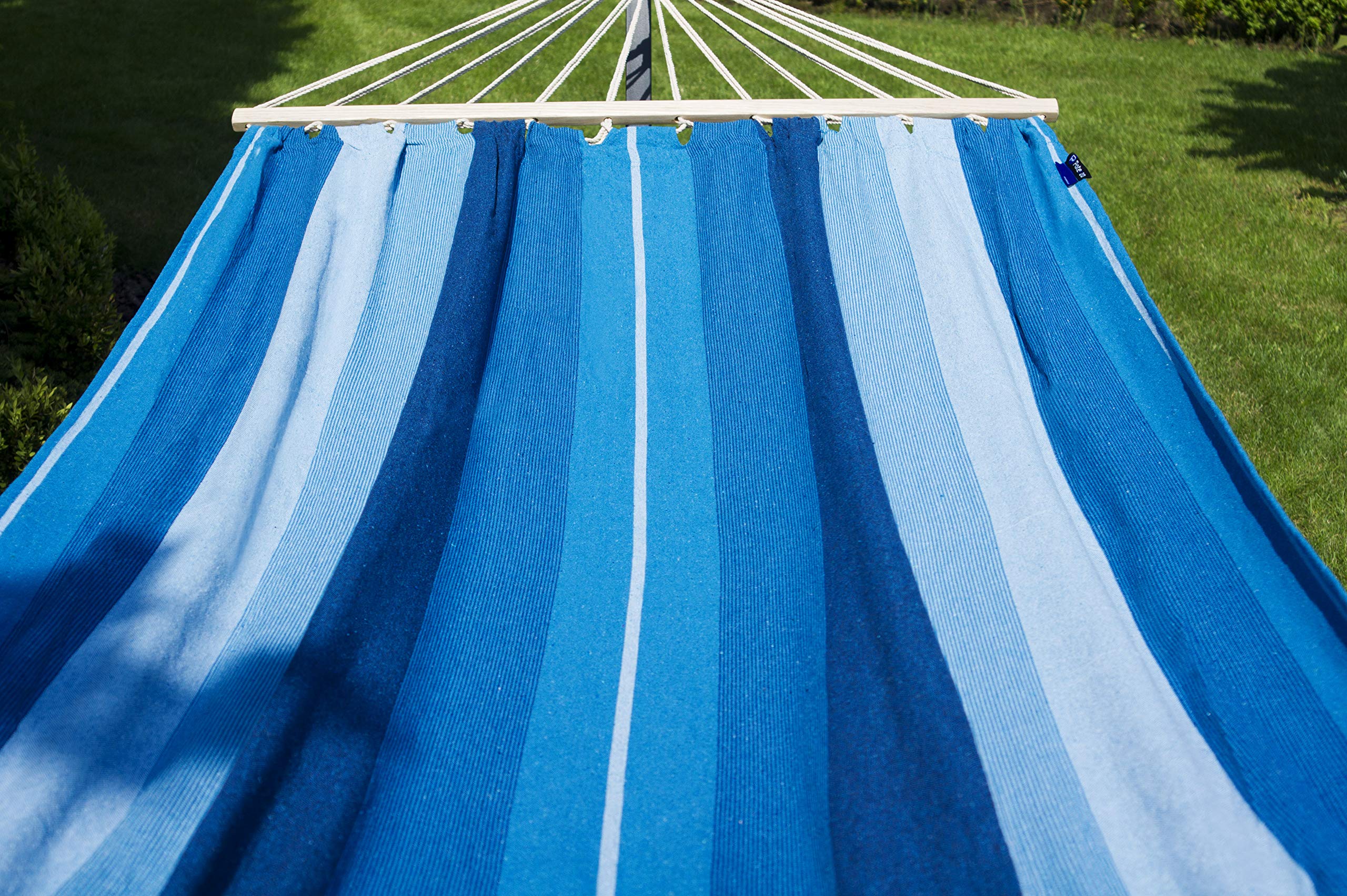 Hamac Potenza Acadia XL | pour 2 Personnes | Hamac 220x160 cm | Charge maximale 200 kg (Pacifique - Bleu)