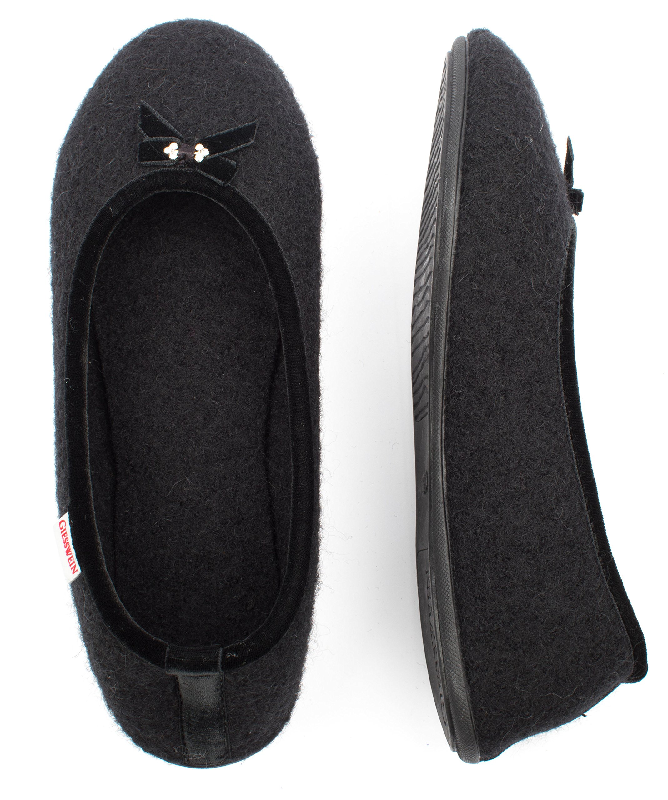 Giesswein Hausschuh - Filz Pantoffeln im Ballerina-Look | Geschlossene, warme Damen Hausschuhe mit rutschfester Sohle – weiche Filzpantoffeln für Zuhause
