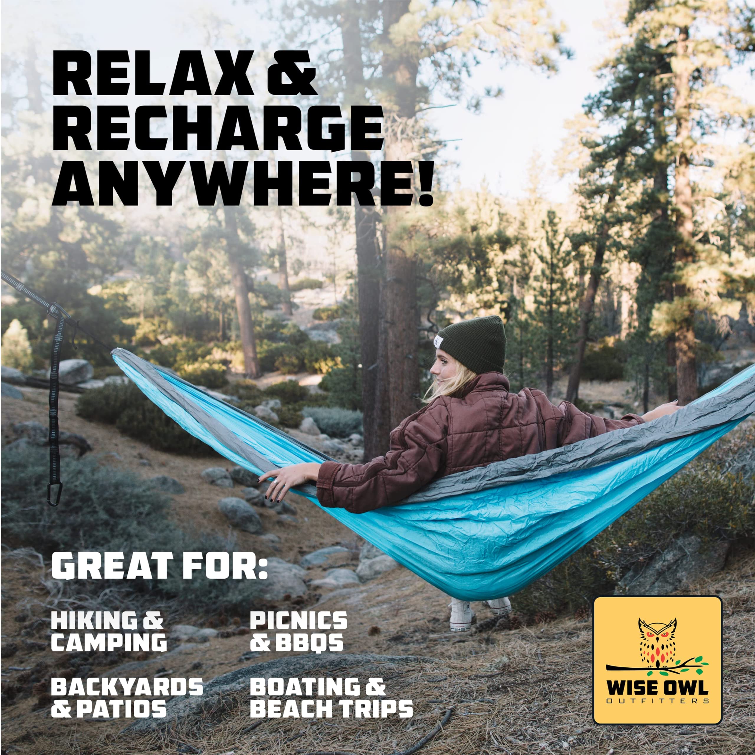 Wise Owl Outfitters Camping Hammock - Top Rated Portable camping hammock