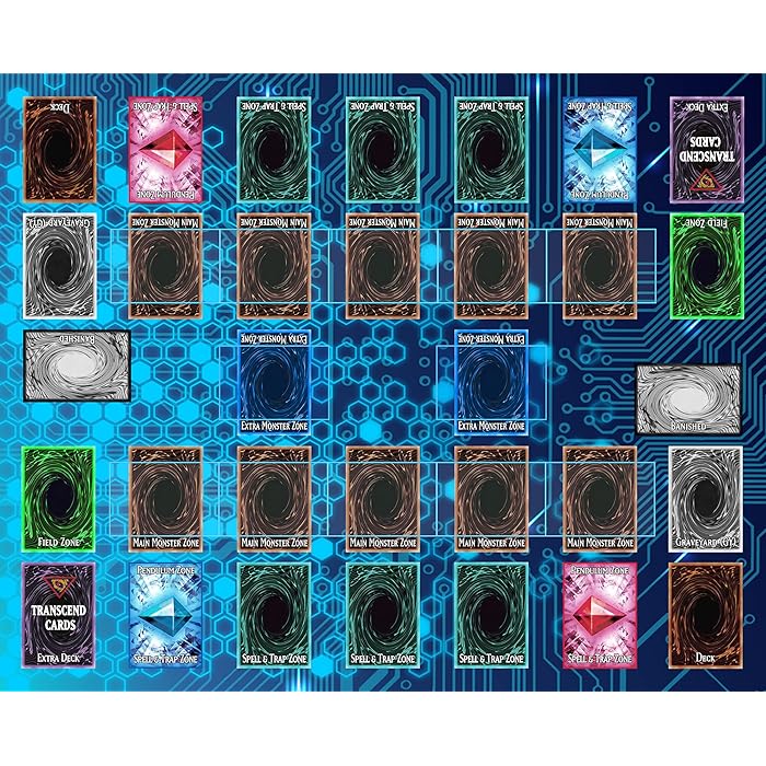 Buy 2 Player Duel Link Zones Custom Playmat Rubber Game Mat 53 cm x