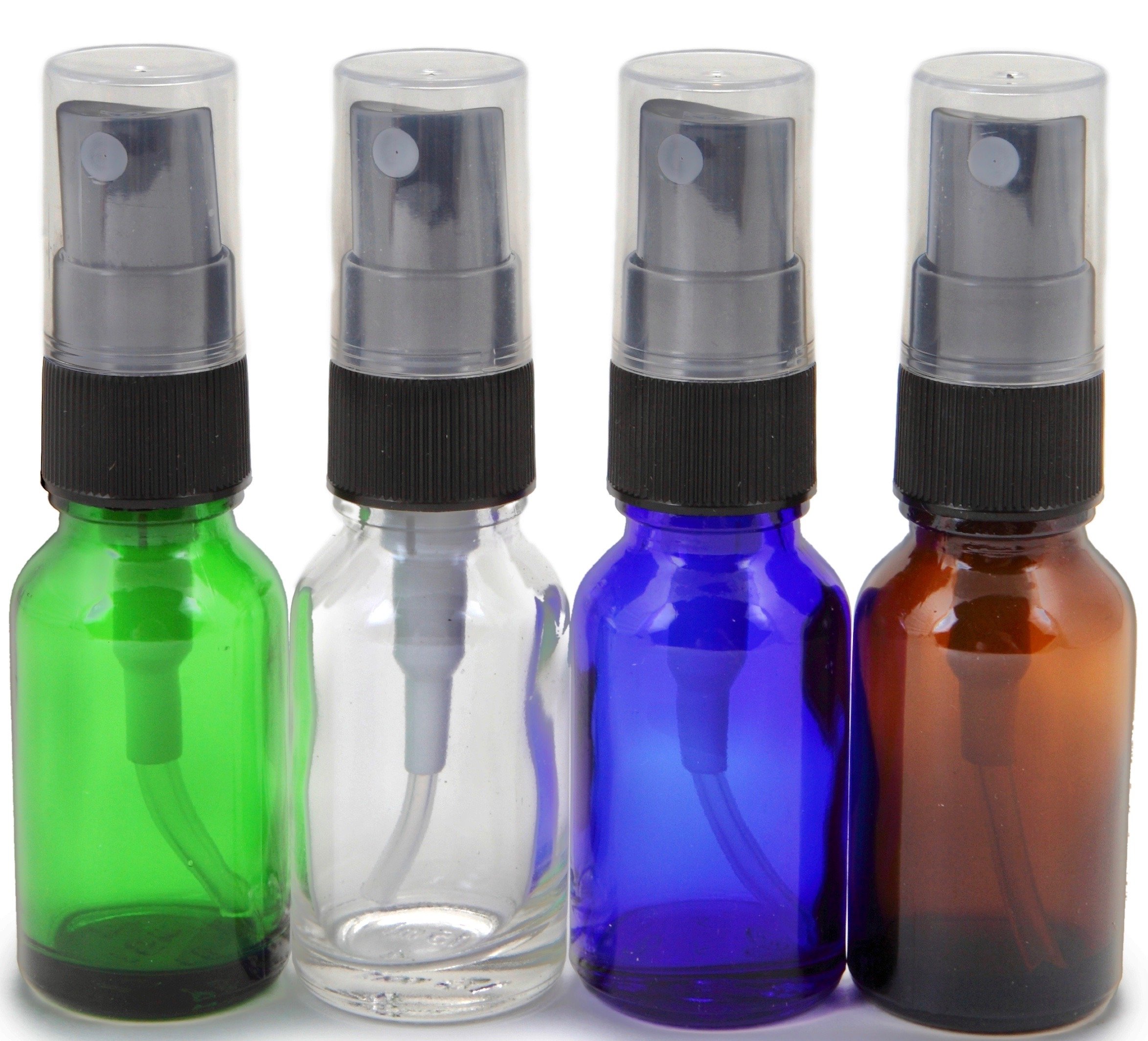 Vivaplex 3 Bottiglie Spray In Vetro 473ml – Trasparente, Ambra, Blu Cobalto Con Ugello Nero - 2