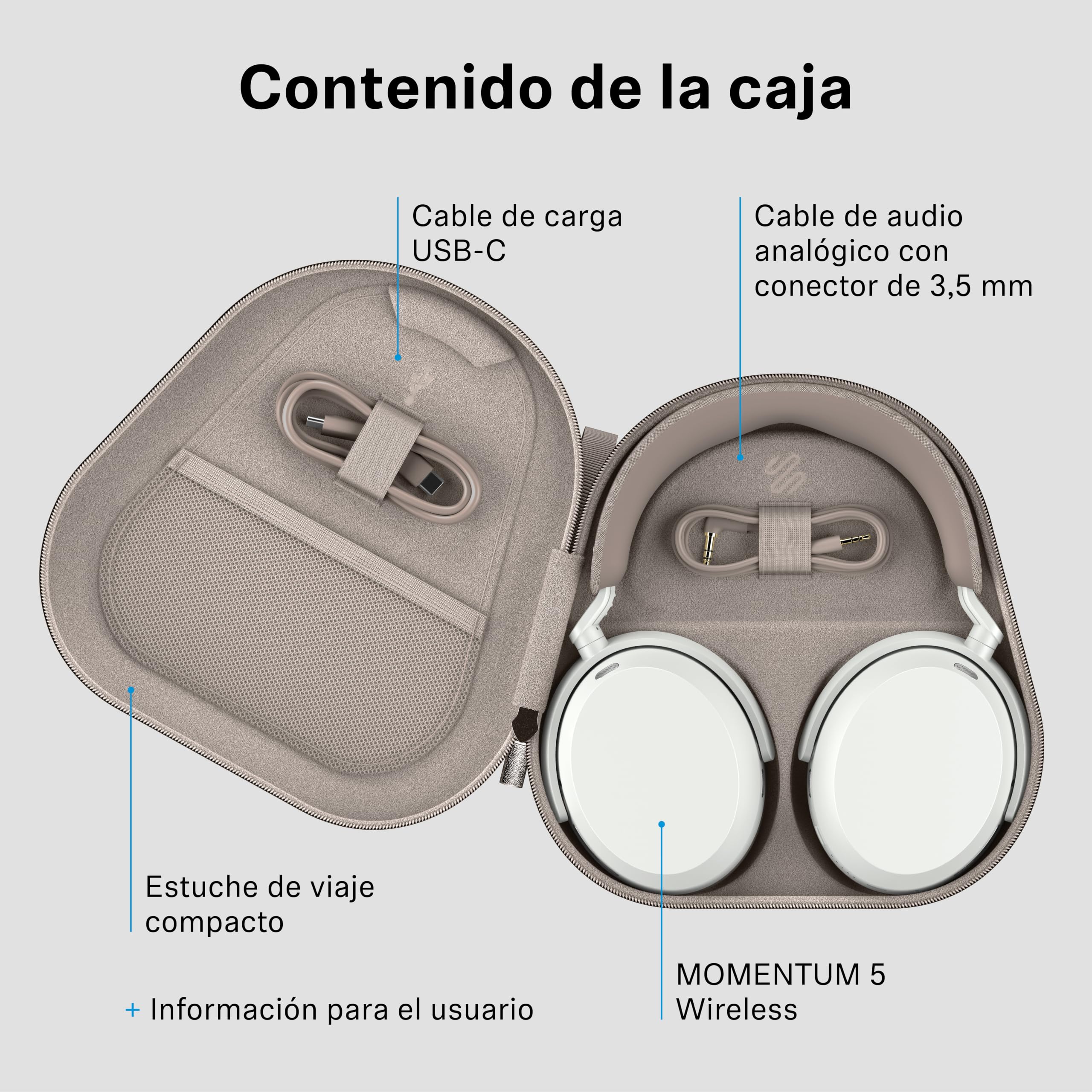 Sennheiser Momentum 5 Auriculares Inalámbricos con cancelación de Ruido