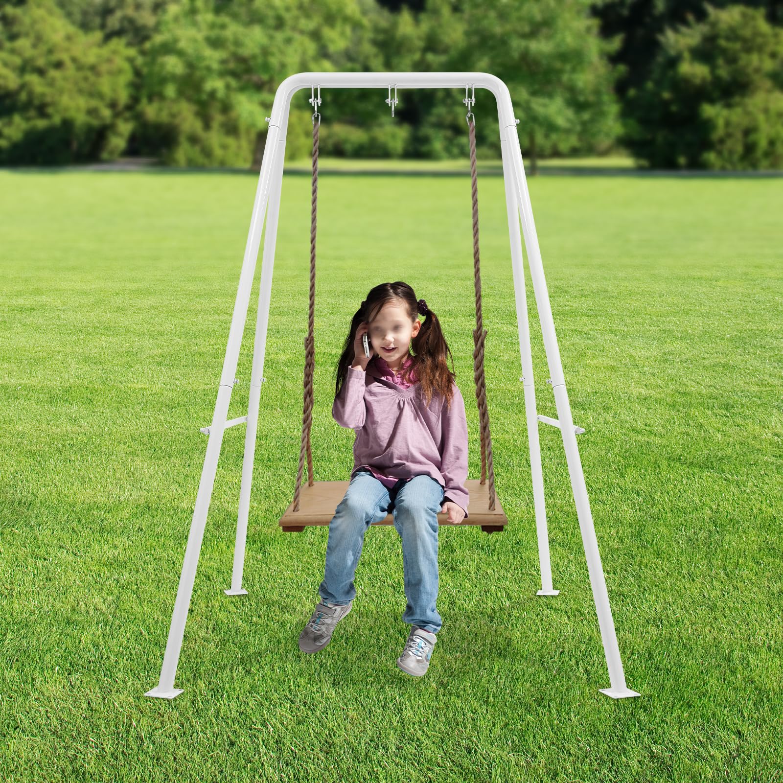 Estructura de silla colgante, estructura de metal para sillón colgante, estructura de silla colgante para interior/exterior, resistente estructura de hamaca, fácil de montar (silla colgante no