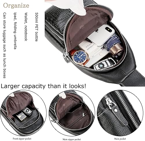 Miniatura 4 de FSD.WG Mochila bandolera para hombre, bolsa de pecho, bolsa cruzada de senderismo, bolsas de hombro, bolsa de viaje para hombres con resistente al