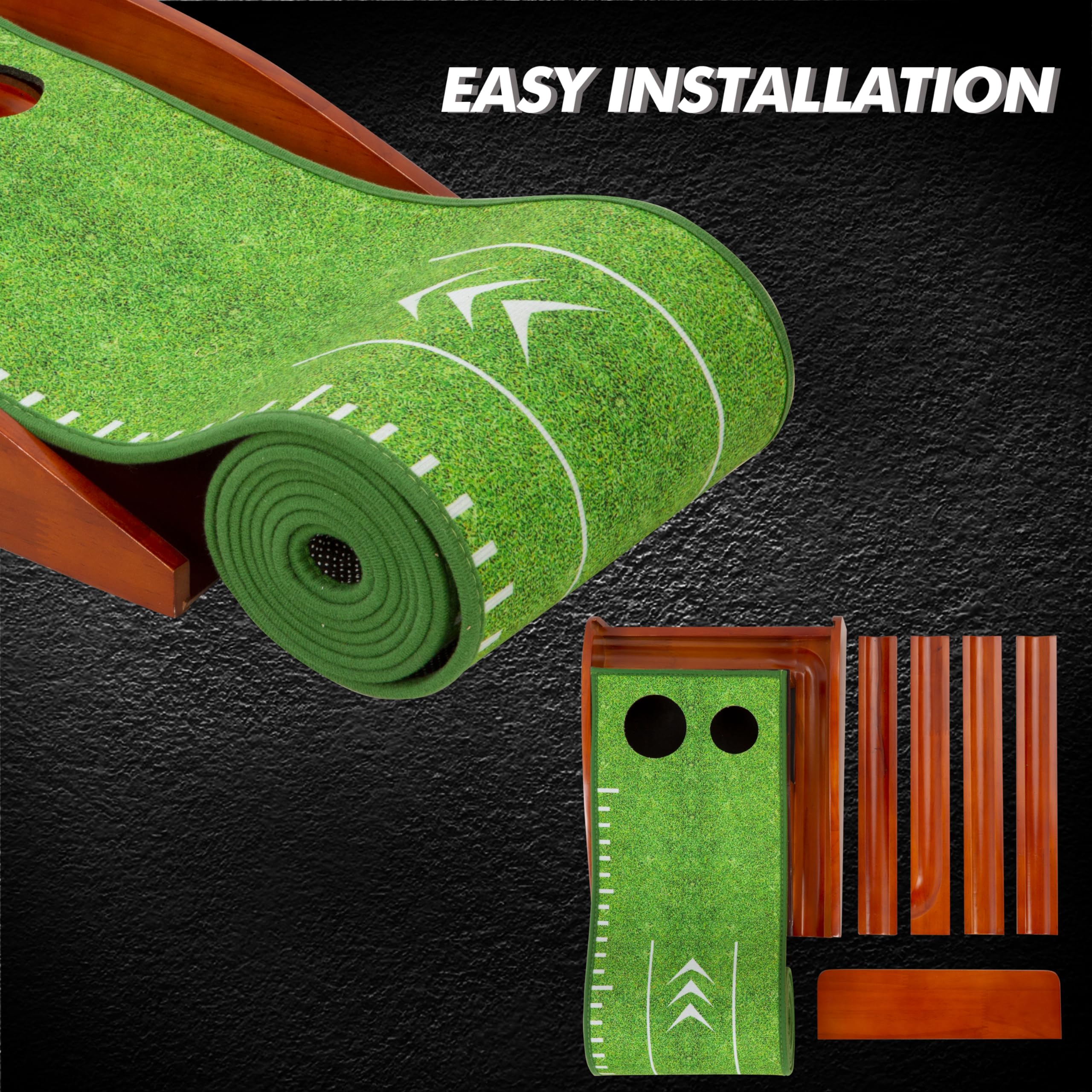 Amazon | PGM ゴルフパッティングマット 自動ボールリターン付き