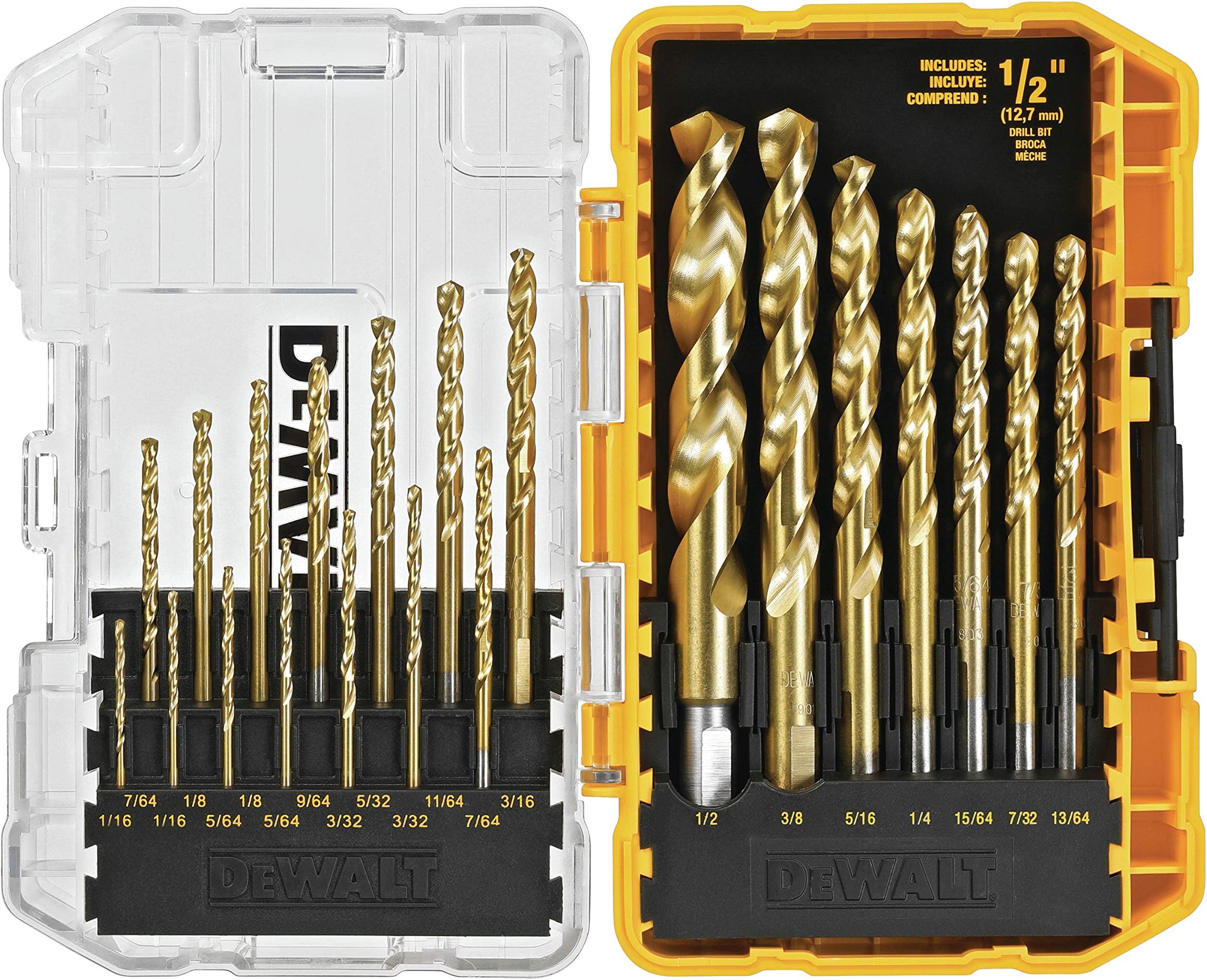 Titanium Nitride Drill Bit Set, 21-Piece (DW1342)