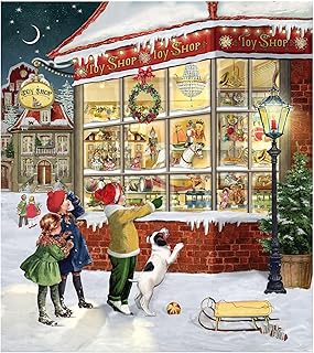 Christmas Advent Calendar The Toy Shop At Christmas | Large Advent Calendar Traditional Advent Calendar | Picture Advent Calendar Paper Advent Calendar