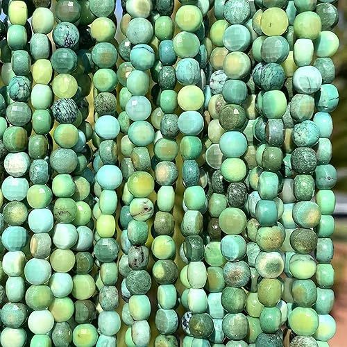 Miniatura 7 de ABCgems Crisoprasa verde manzana de Australia Occidental (ocasionalmente inclusión de calcedonia negra, dureza Mohs 7) pequeñas cuentas de tablero