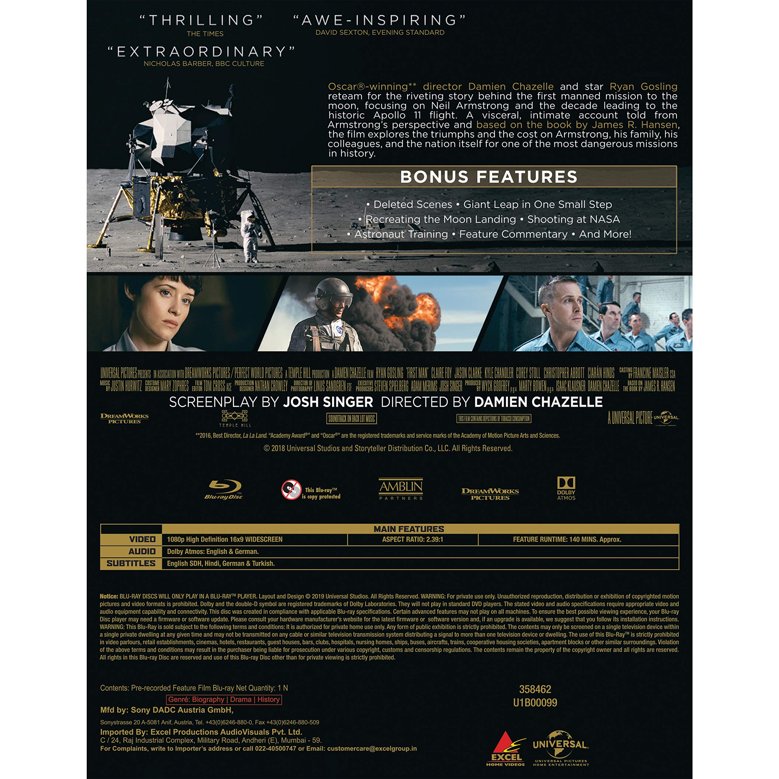 Buy First Man (Steelbook) Online at Lowest Price Ever in India