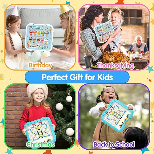 Miniatura 6 de Laberinto magnético de color y número 2 en 1 y tablero de dibujo, juguetes para niños pequeños 2-3 3-5 juguetes de aprendizaje Montessori para niños