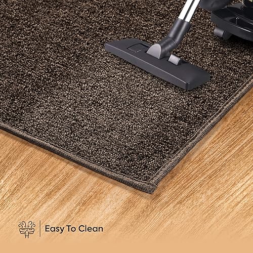 Miniatura 4 de Furnish my Place Alfombra moderna de color sólido comercial para interiores y exteriores, color chocolate, de 3 x 5 pies, apta para mascotas y