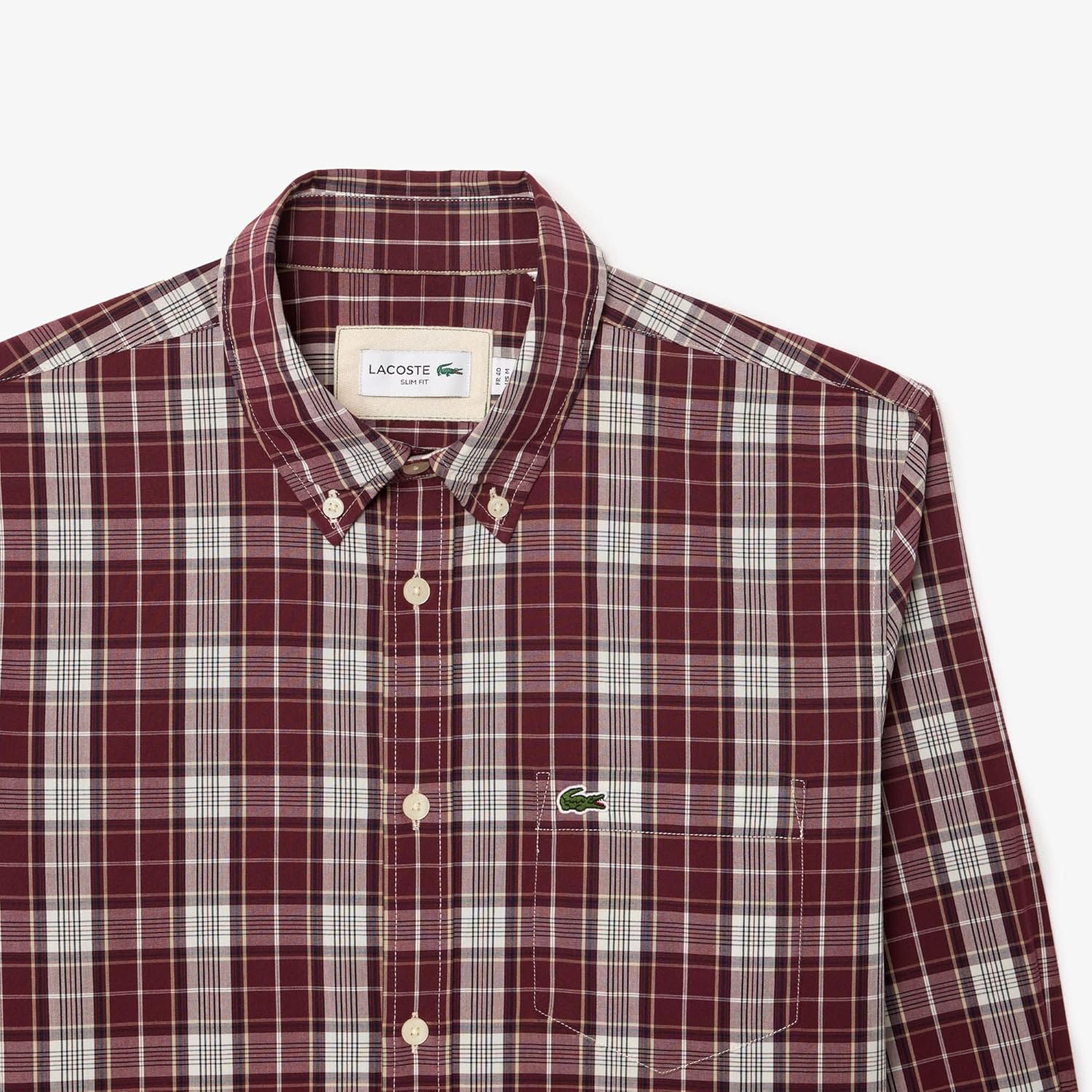 Lacoste Men's Check Print Stretch Shirt