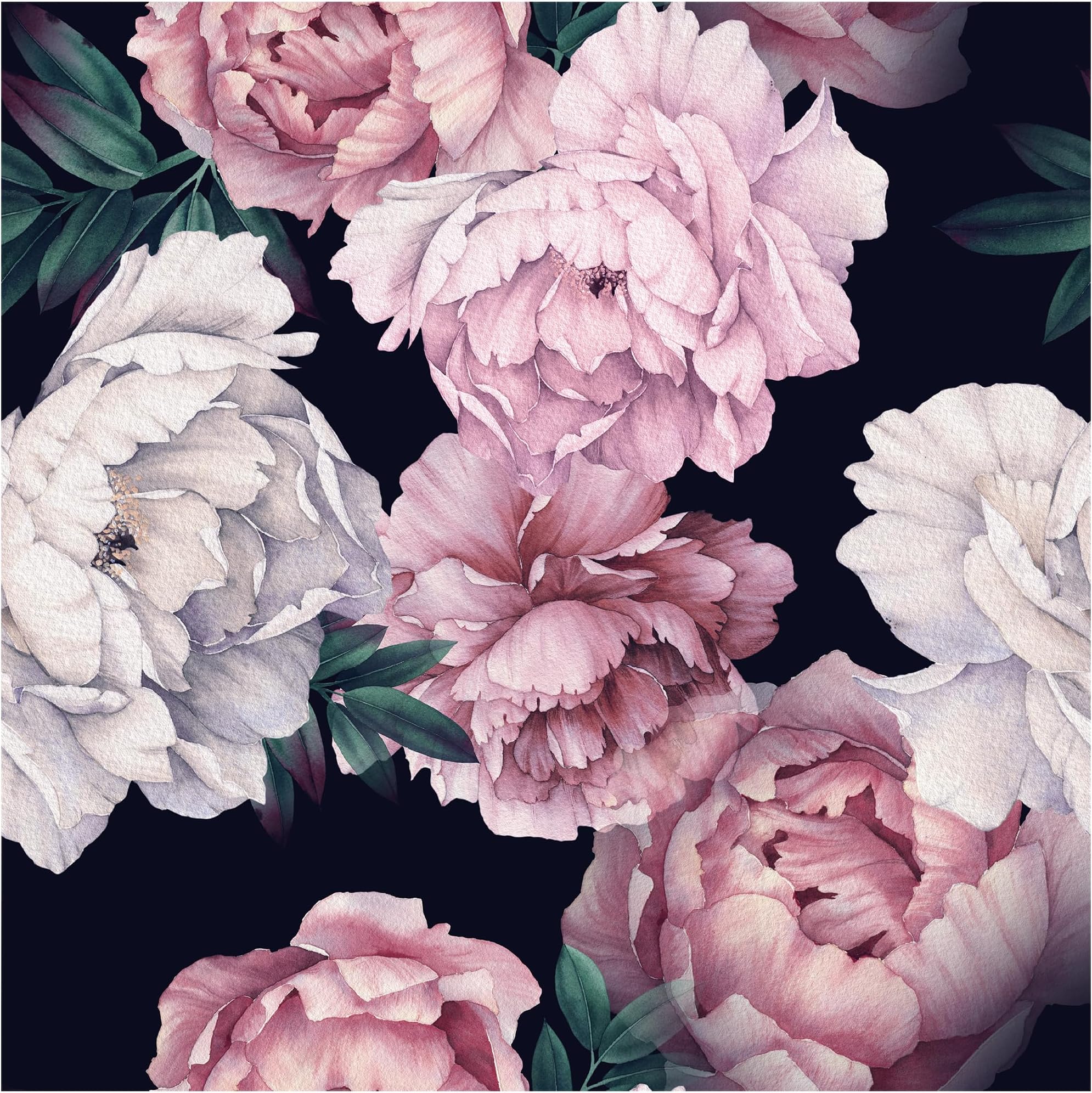 Blooming Wall DPYB32 Pink White Peony Peel and Stick Wallpaper ...