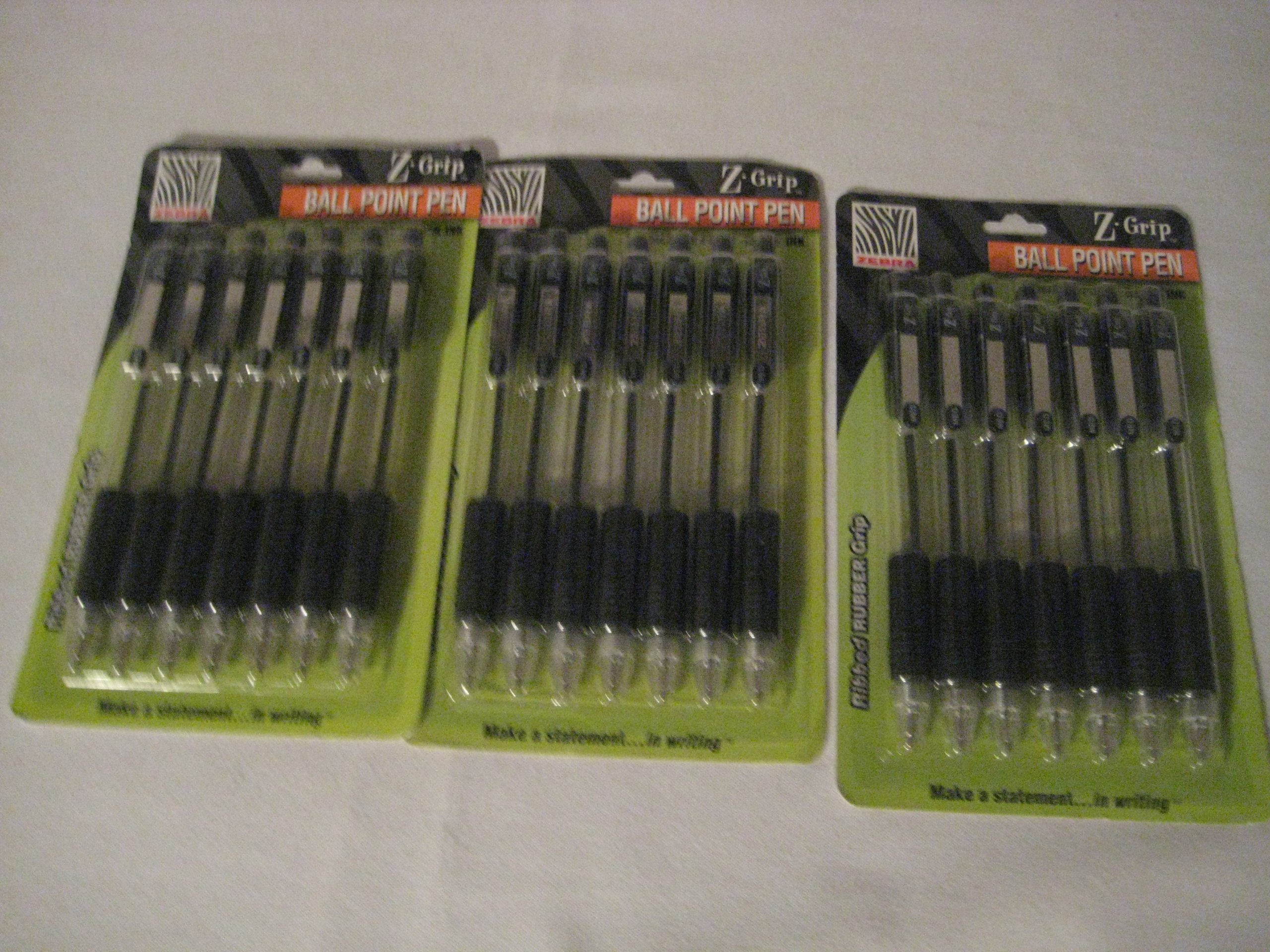Zebra Z-Grip RT BP Pen, Black, 7 Per-Pack (3 pack)
