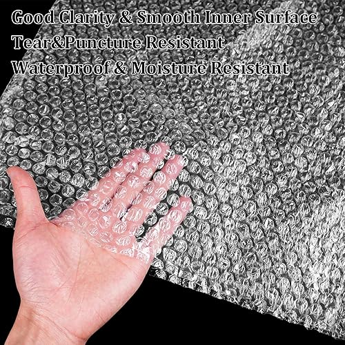 Miniatura 3 de YGPHO Paquete de 20 bolsas y bolsas transparentes de burbujas, bolsas grandes de burbujas de 16 x 20 pulgadas, bolsas de doble pared a prueba de