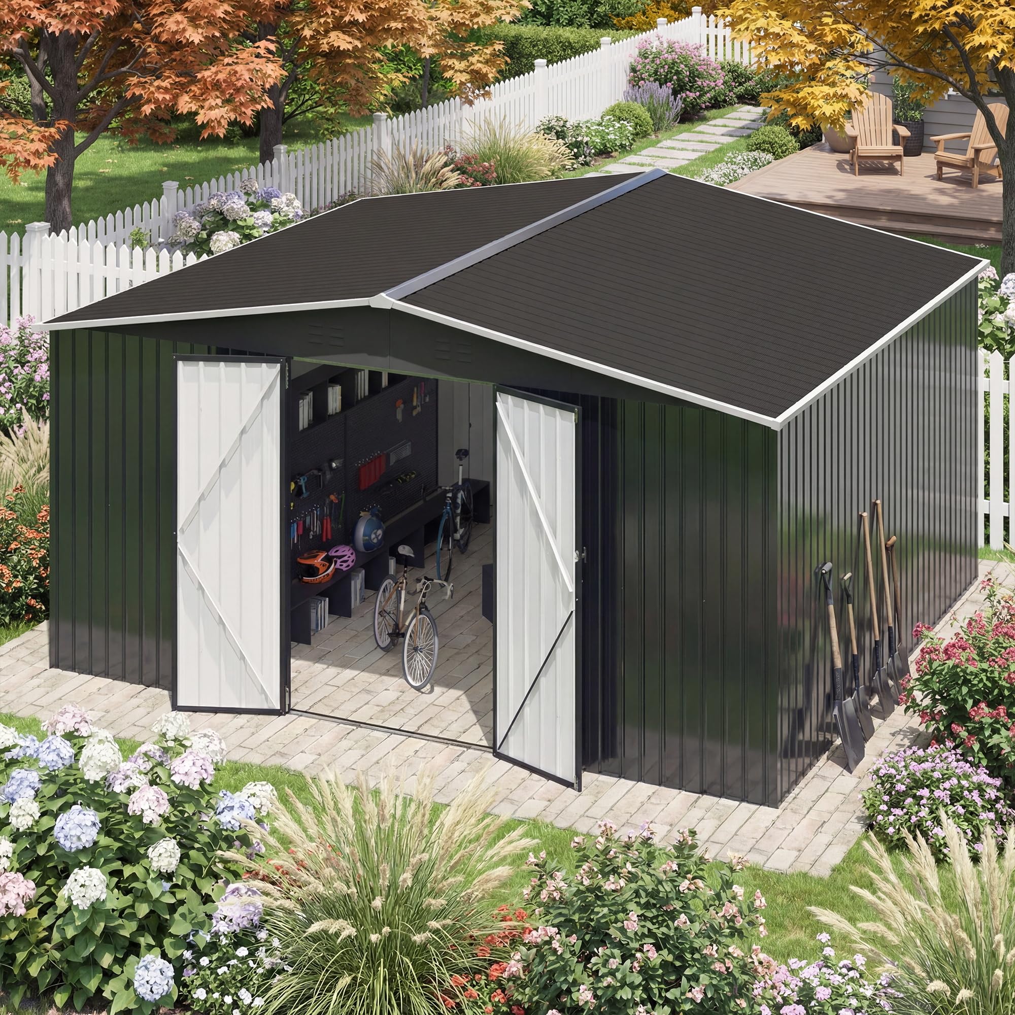 AirWire 12x14 FT Outdoor Metal Shed