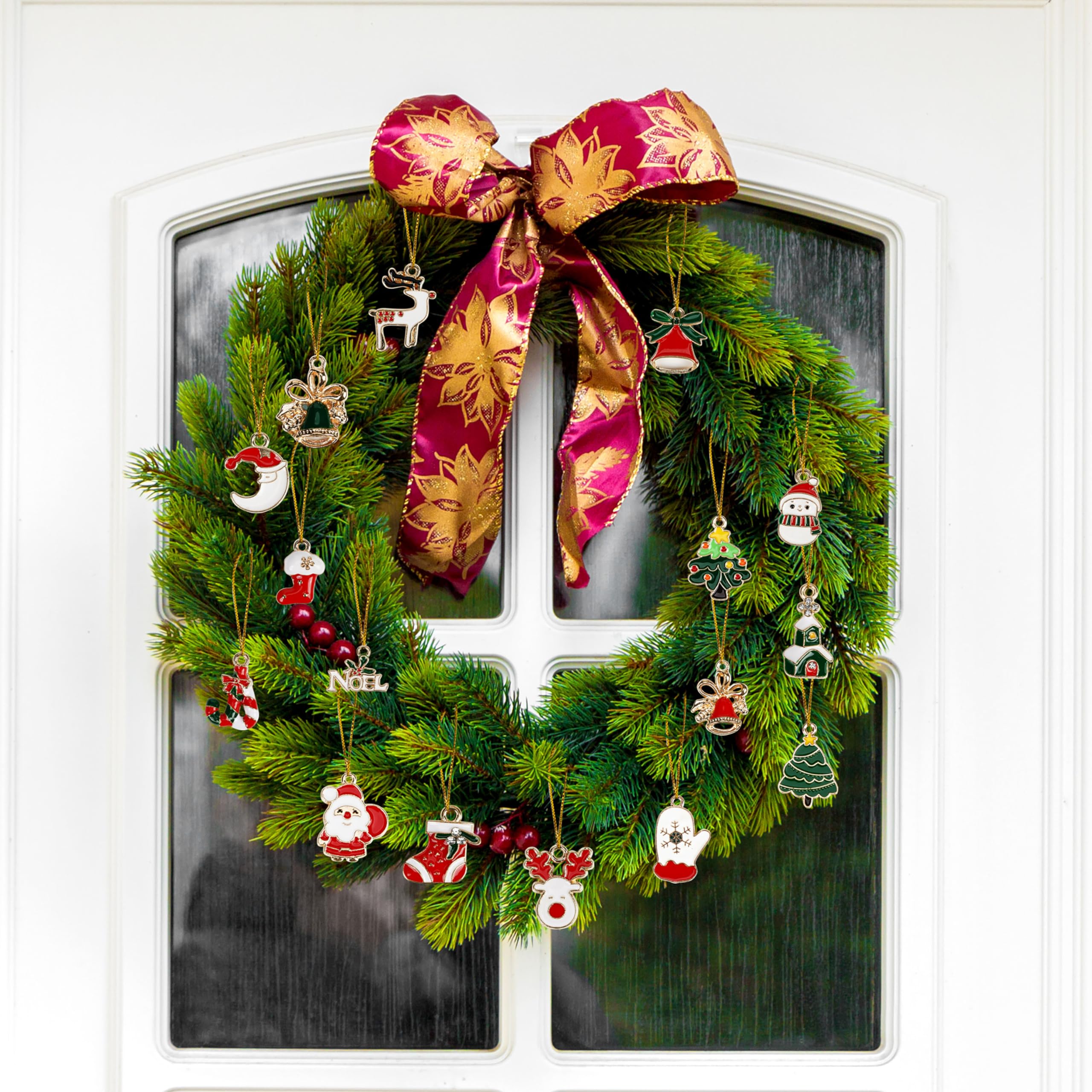 Maison De Noël Mini Couronne De Noël, Couronnes De Placard Pour Fête De Noël, Fenêtre De Couronne Noel