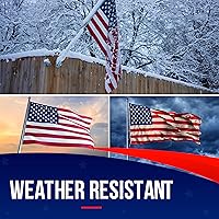 Vista 5 de Bandera estadounidense grande para exteriores 12x18 Bandera estadounidense 100% fabricada en Estados Unidos - Bandera de EE. UU. resistente