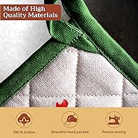 Vista 3 de Maison d' Hermine Juego de soportes para ollas 100% algodón, resistentes al calor, almohadillas calientes de 8 x 8 pulgadas con bucle para barbacoa