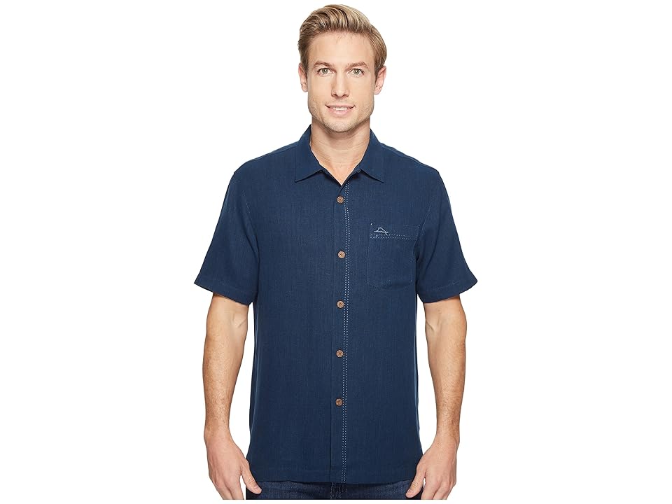 

Tommy Bahama Royal Bermuda Camp Shirt (Navy) Men's Clothing