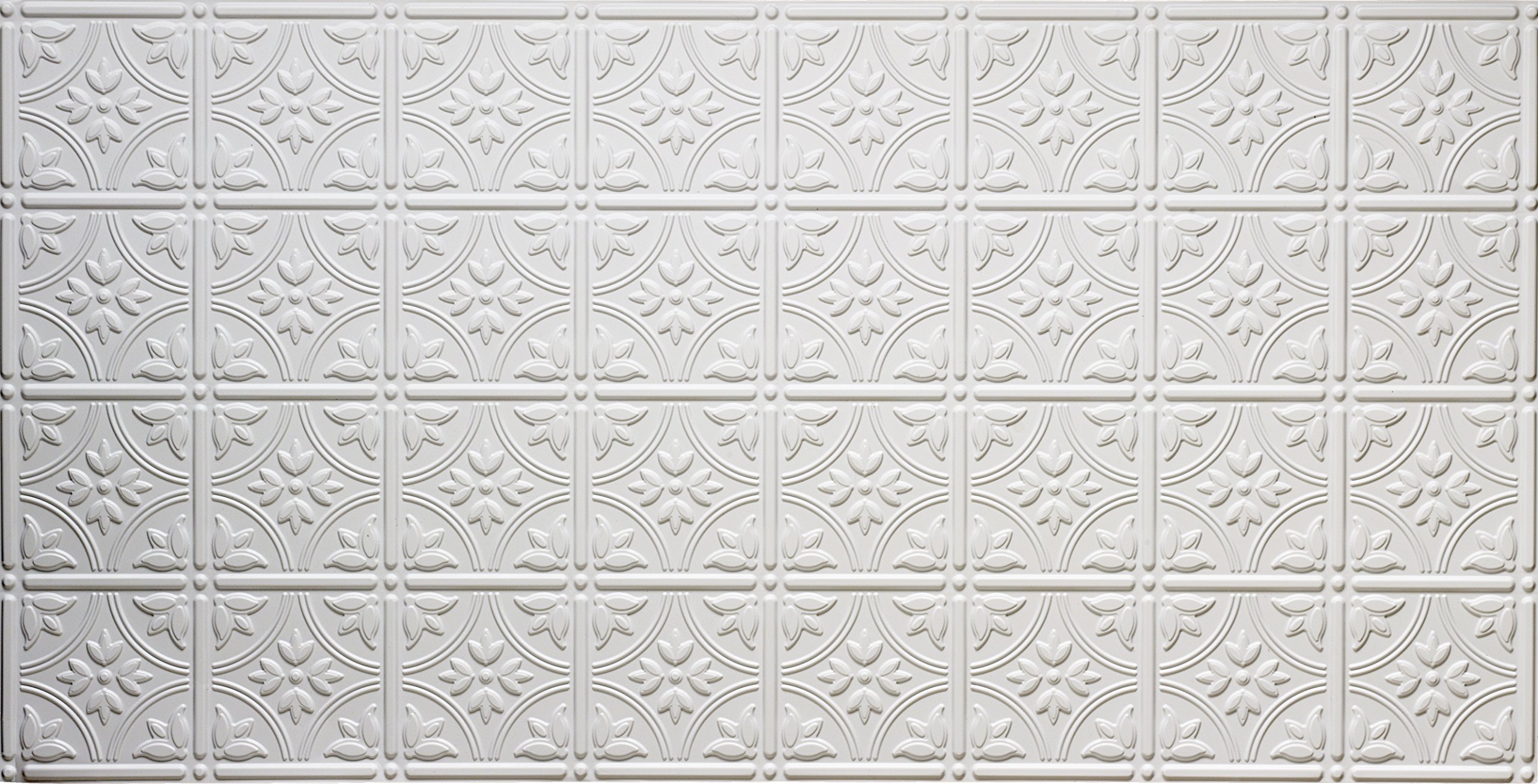 209W Traditional Tin Style Panels for Glue-Up Installation, Matte White