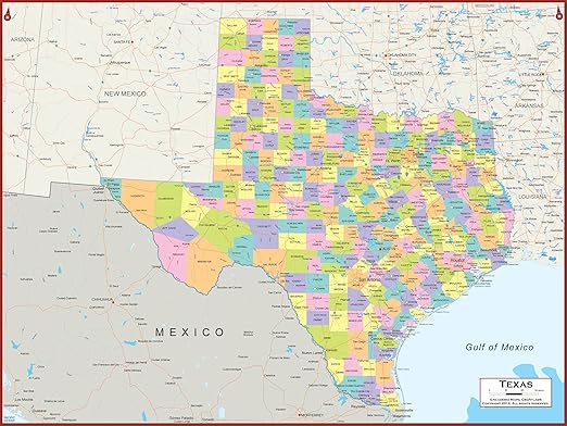 Show Me The State Of Texas 42 X 32 Texas State Wall Map Poster With Counties - Classroom Style Map With Durable Lamination - Safe For Use With Wet/Dry Erase Marker - Brass Eyelets For Enhanced Durability : Show Me The State Of Texas 42 X 32 Texas State Wall Map Poster With Counties - Classroom Style Map With Durable Lamination - Safe For Use With Wet/Dry Erase Marker - Brass Eyelets For Enhanced Durability :