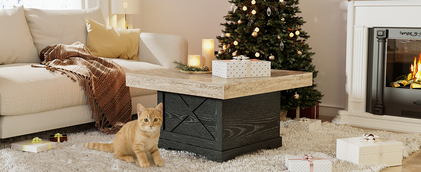 Amazon.com: Lareth Coffee Table 31.5 in Rustic Center Table with X
