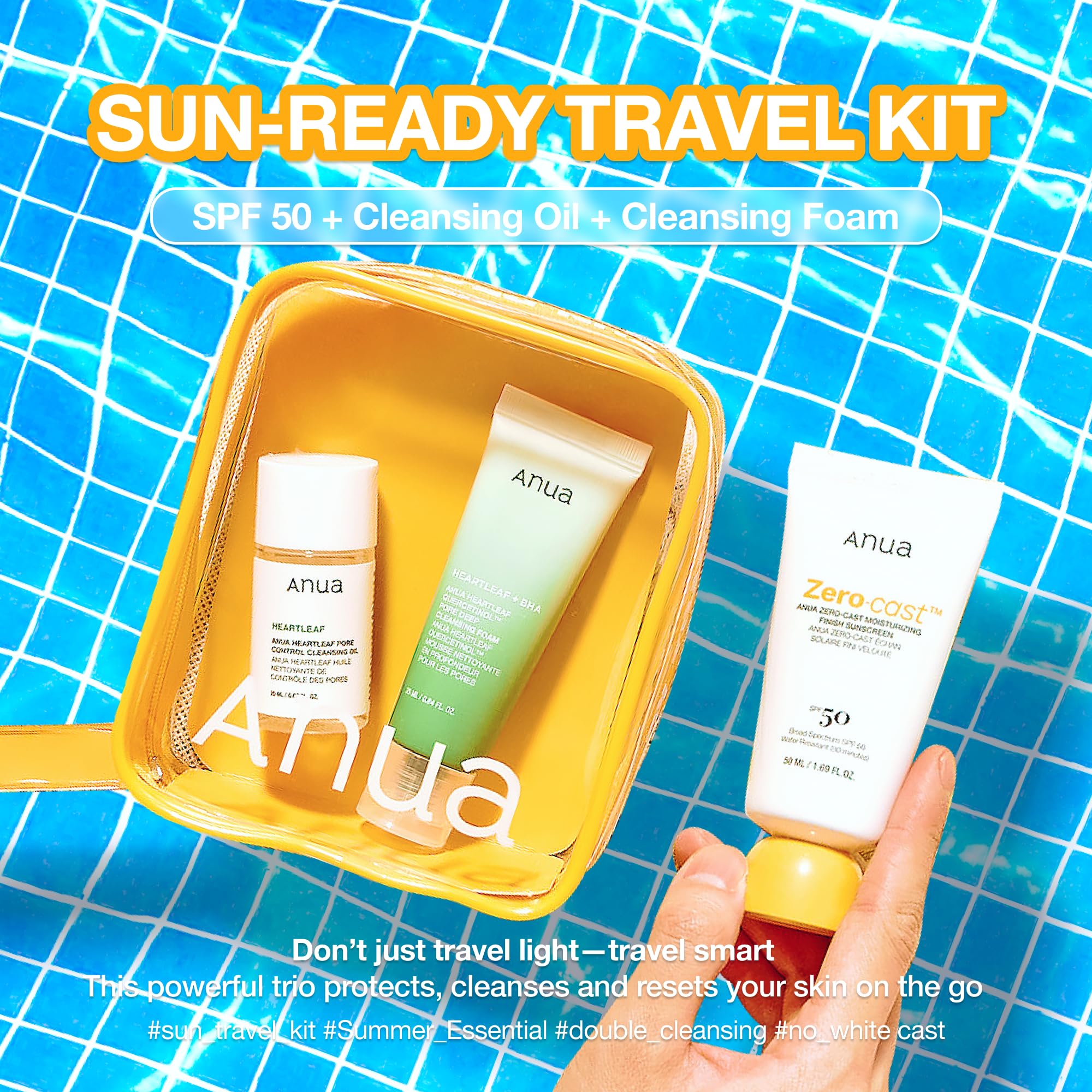 Amazon.com: Anua Sun-Ready Travel Kit, Zero-Cast Sunscreen