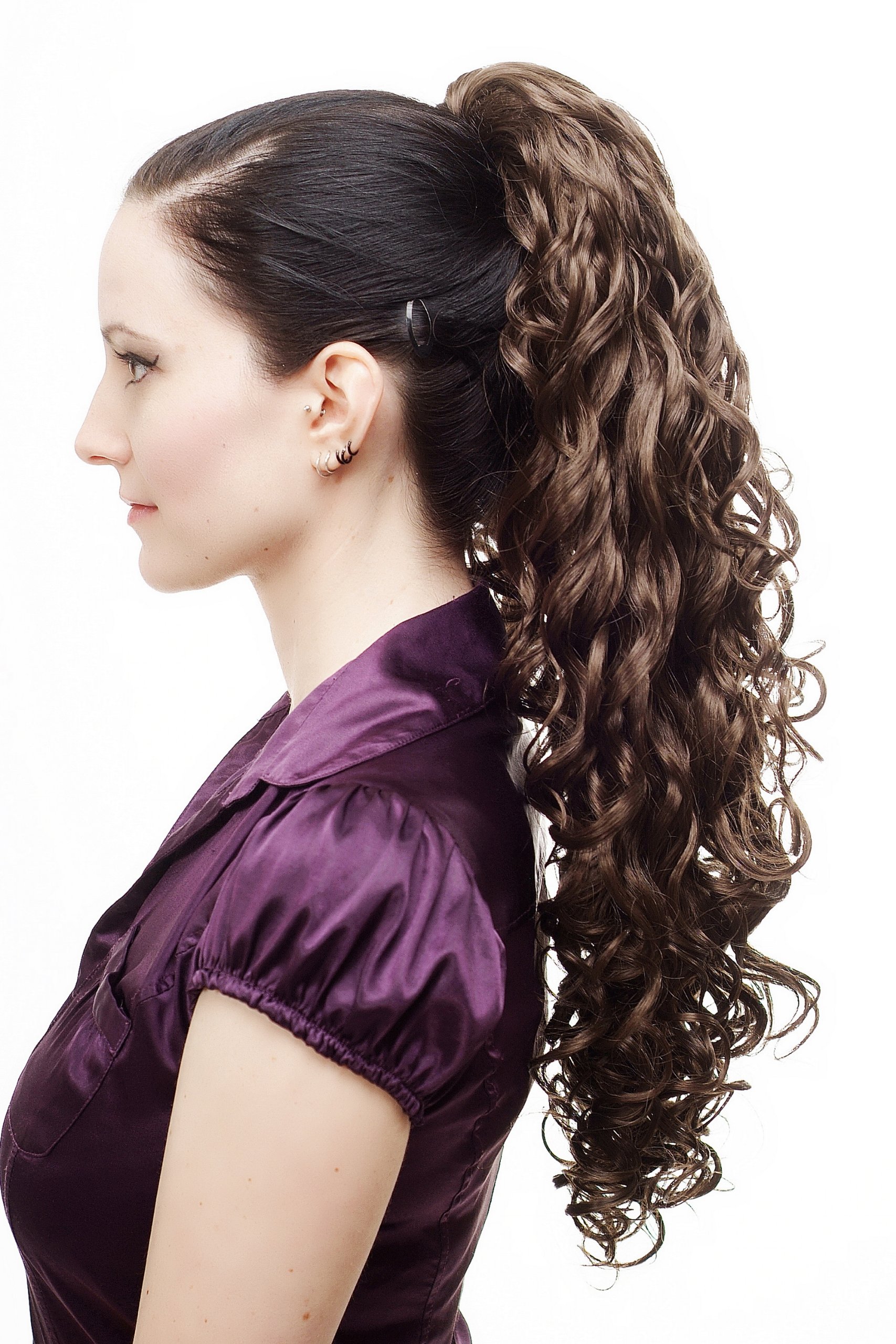 WIG ME UP - N310-8 Hairpiece ponytail extension very long massive volume voluminous curly amazing curls kinks middle brown 23inch - Image 4